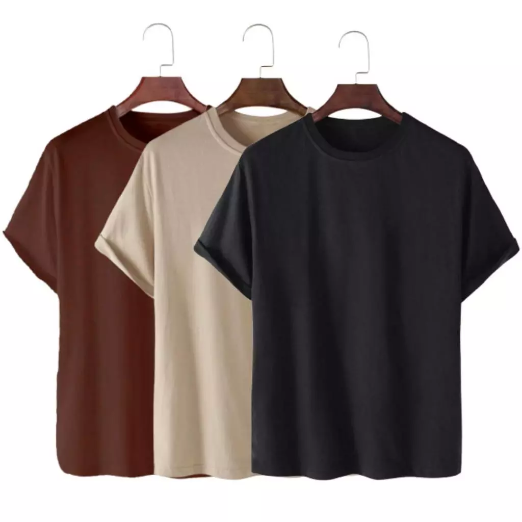 Kit 3 Camisetas Básicas Masculina Feminina Unissex Streetwear Camisa T-Shirt Slim Promoção Algodão