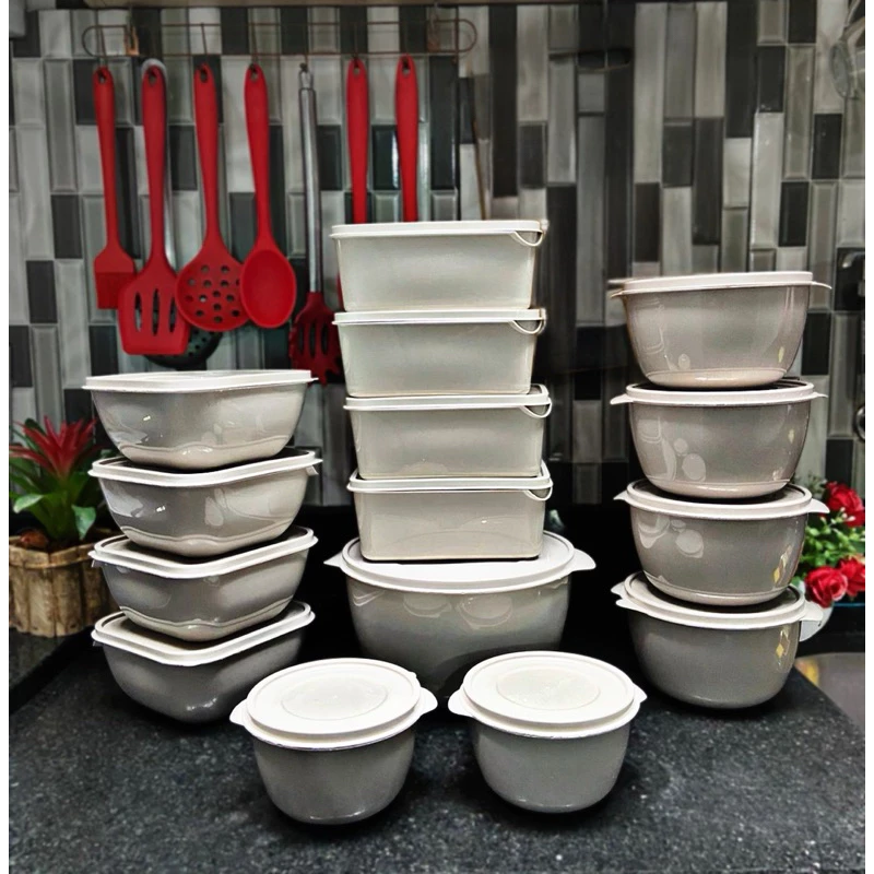 Kit 15 Potes Herméticos para Alimentos | Vários Tamanhos | Organização de Cozinha 𝗟𝗶𝘃𝗿𝗲 𝗱𝗲 𝗕𝗣𝗔