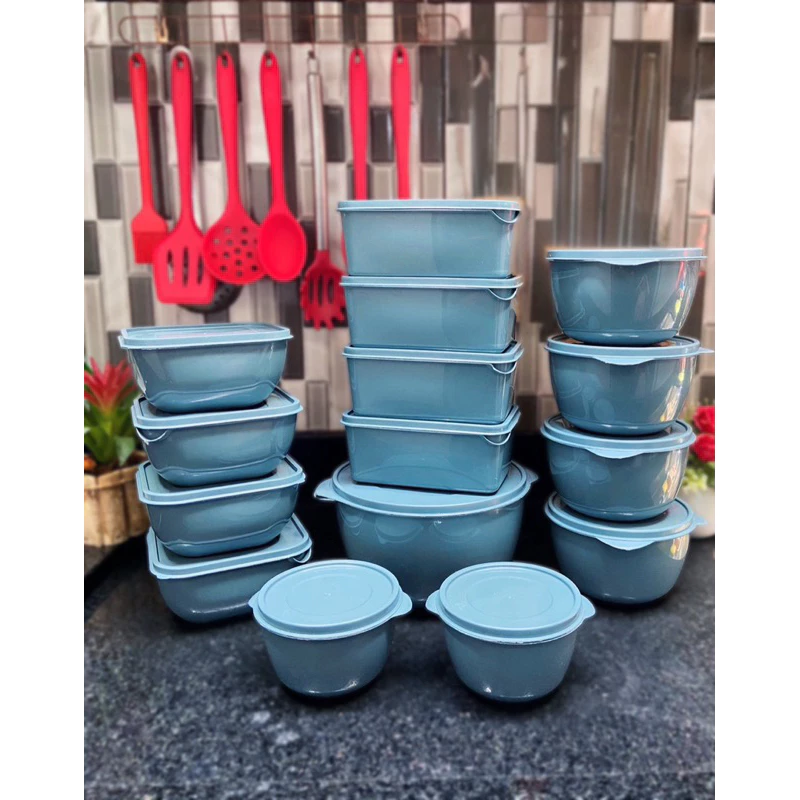 Kit 15 Potes Herméticos para Alimentos | Vários Tamanhos | Organização de Cozinha 𝗟𝗶𝘃𝗿𝗲 𝗱𝗲 𝗕𝗣𝗔 - Imagem 3