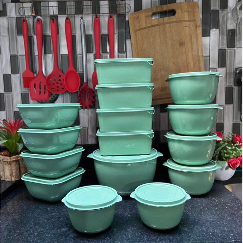 Kit 15 Potes Herméticos para Alimentos | Vários Tamanhos | Organização de Cozinha 𝗟𝗶𝘃𝗿𝗲 𝗱𝗲 𝗕𝗣𝗔 - Imagem 2