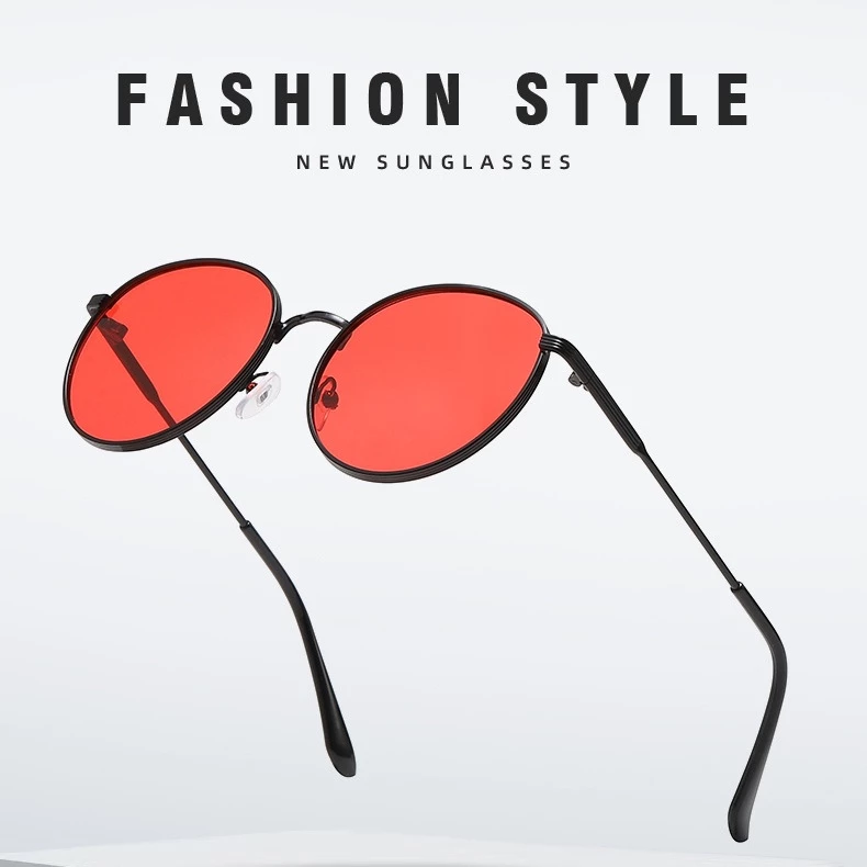 Óculos De Sol Com Armação De Metal Da Moda , Tons Simples E Elegantes Para Mulheres Homens , INS - Imagem 3