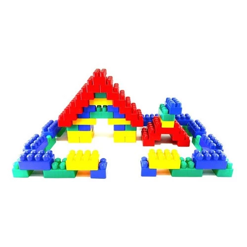 BLOCOS DE MONTAR 100 PEÇAS COM CAMINHÃOZINHO REIBLOCKS - Imagem 3