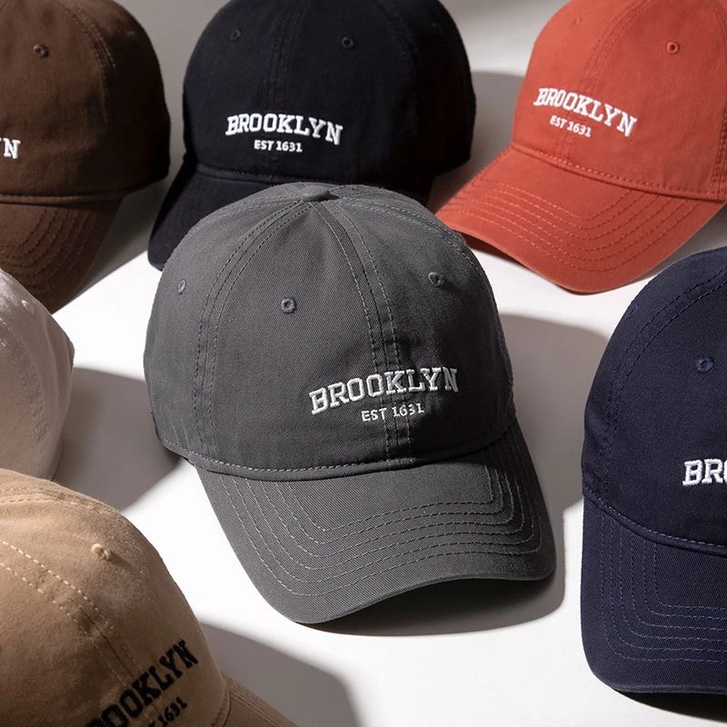 Boné De Beisebol Retrô Brooklyn Bordado Estilo Rua Unissex Algodão Macio Lavado Para Uso Diário