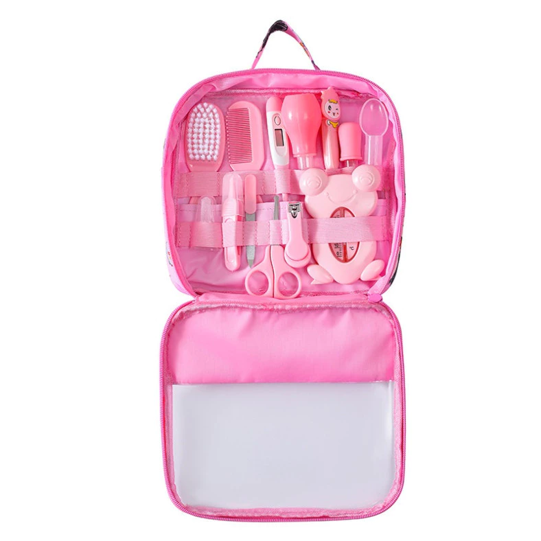 Kit 13 Higiene Cuidado Bebê Recém Nascido Essencial 13 Peças Cuidados Com O Bebê Recém Cortador Escova Cabelo Unha Pente - Imagem 4