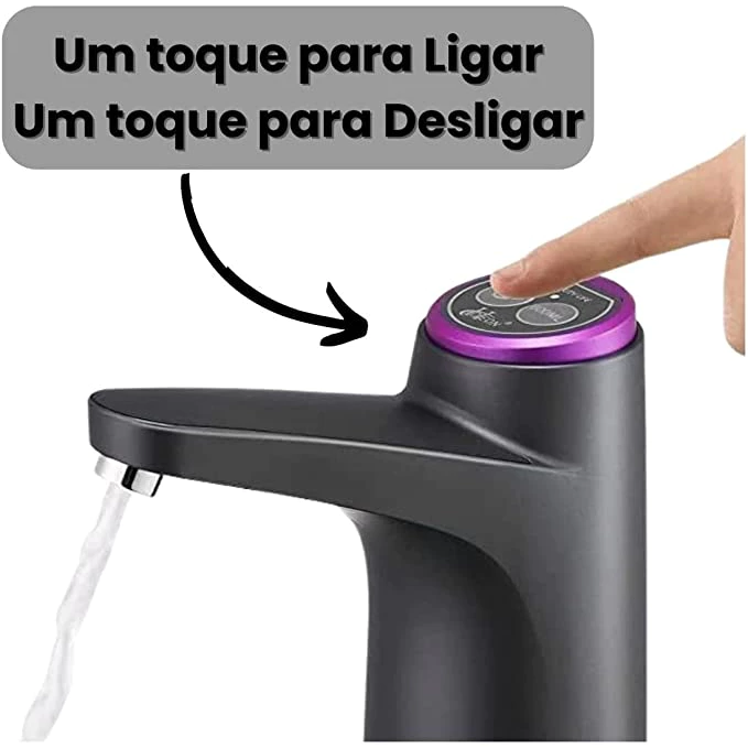 Bebedouro Bomba Elétrica Garrafão Galão Água Recarregável tomate compativel com galão de 20L - Imagem 5