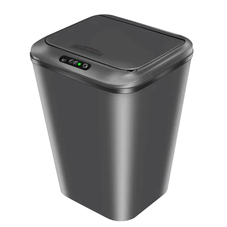 Lixeira16L Sensor Automática Inteligente para Escritório Banheiro ou Cozinha/Salar cor cinza/branco