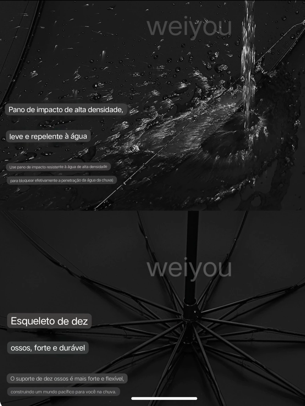 Guarda-chuva Sombrinha reforçado unissex - Imagem 2
