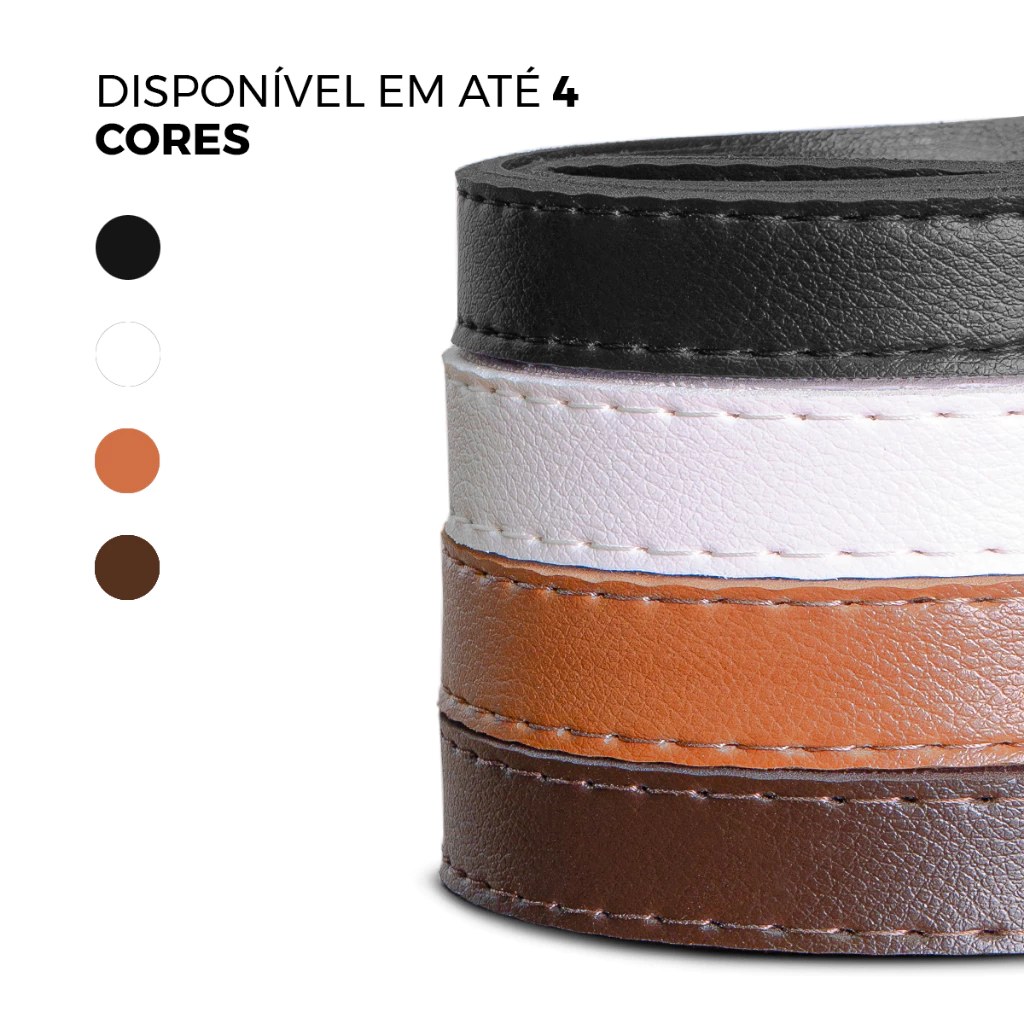 Espelho Redondo Decorativo Adnet Alça Couro Suporte 60cm 50cm 40cm 30cm Sala Quarto Banheiro Hall - Imagem 4