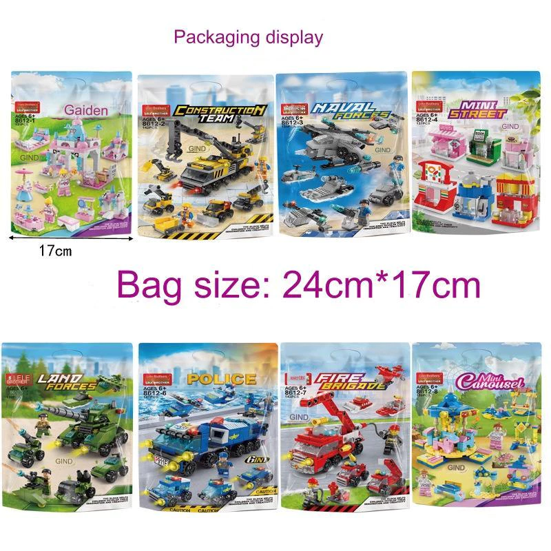 6 Em 1 3D SWAT Police Building Blocks 147 PCs Tijolos Brinquedos Educativos Para Crianças Populares Agora - Imagem 2