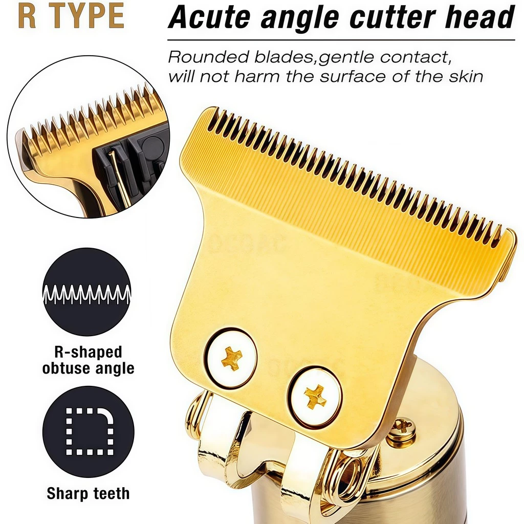 Máquina de Cortar Cabelo e Barba Masculina, Barbeador Elétrico e Aparador Profissional - Imagem 3
